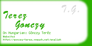 terez gonczy business card